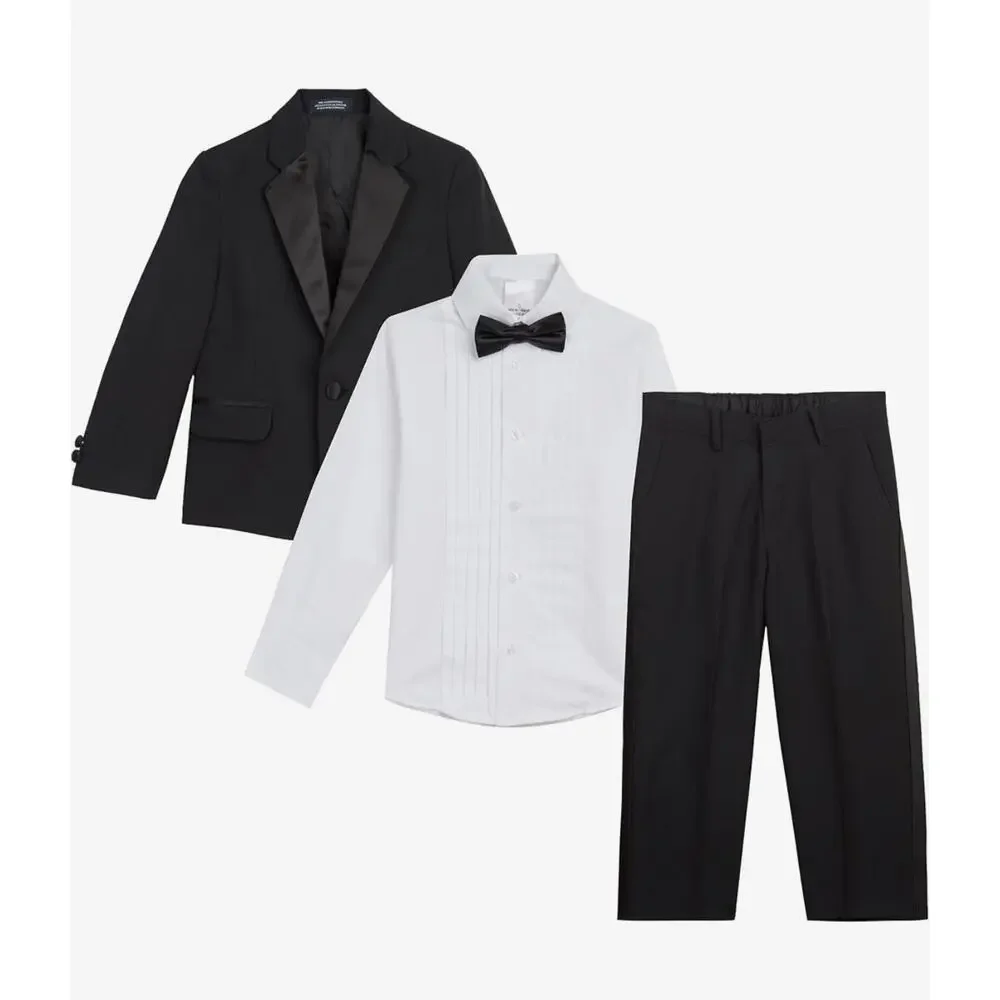 Nautica 4-piece Tuxedo Set with Dress Shirt, Bow Tie, Jacket, and Pants, 3T